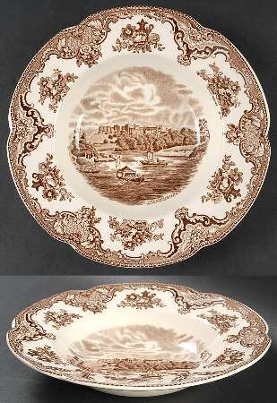 Old Britain Castles Brown Rim Soup Bowl