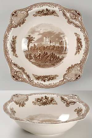 Old Britain Castles Brown 10" Round Vegetable Bowl