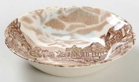Olde English Countryside Brown Multicolor Fruit/Dessert (Sauce) Bowl