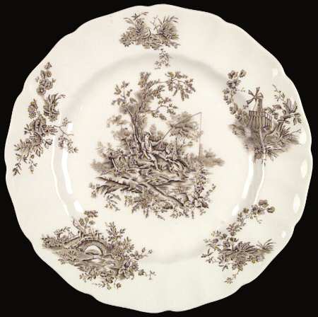 Pastorale Toile De Jouy Brown by Johnson Brothers