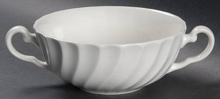 Regency (Made in England, Earthenware Ironstone) Flat Cream Soup Bowl