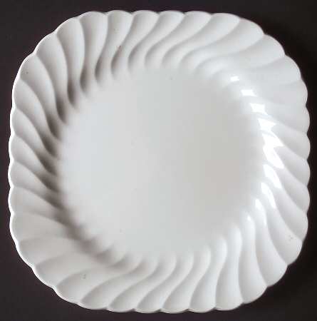 Regency (Made in England, Earthenware Ironstone) Square Dessert Plate
