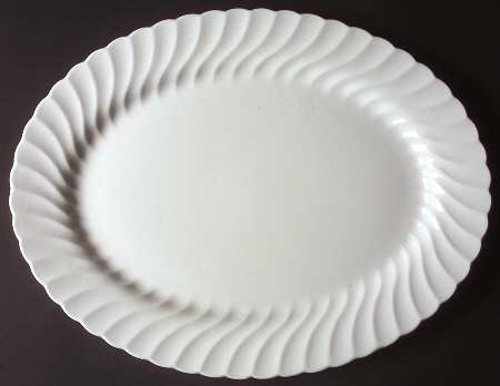 Regency (Made in England, Earthenware Ironstone) 16" Oval Serving Platter