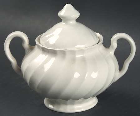 Regency (Made in England, Earthenware Ironstone) Mini Sugar Bowl & Lid
