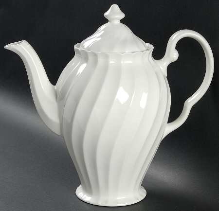 Regency (Made in England, Earthenware Ironstone) Coffee Pot & Lid