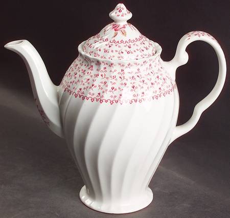 Rose Bouquet Pink Coffee Pot & Lid