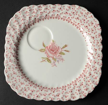 Rose Bouquet Pink Snack Plate