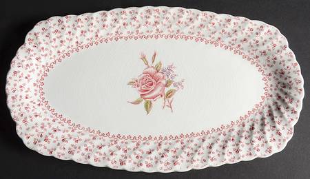 Rose Bouquet Pink Large Sandwich Tray