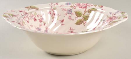 Rose Chintz Pink ("Made in England" Mark) Round Vegetable No Lid