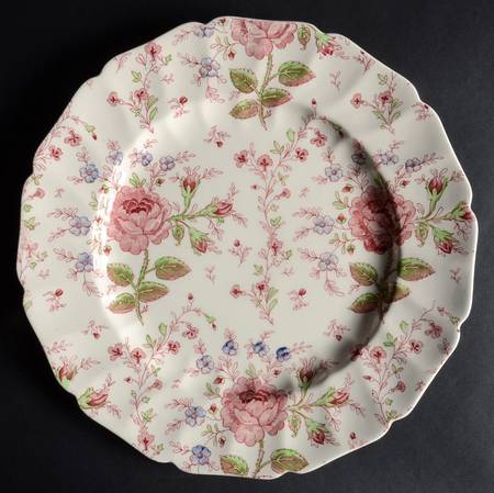 Rose Chintz Pink ("Made in England" Mark) Service Plate (Charger)