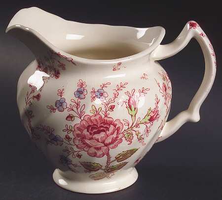 Rose Chintz Pink ("Made in England" Mark) 40 Oz Pitcher