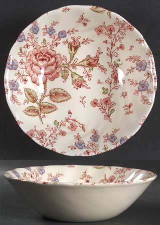 Rose Chintz Pink ("Made in England" Mark) Coupe Cereal Bowl