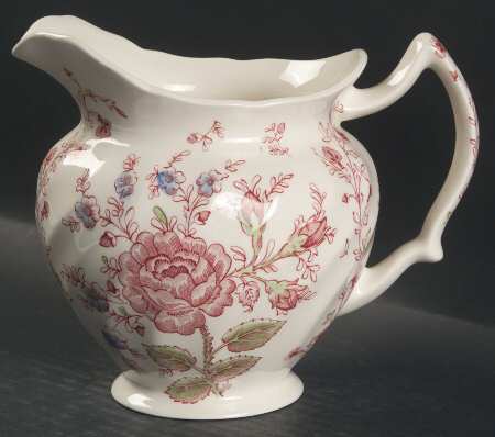 Rose Chintz Pink ("Made in England" Mark) 32 Oz Pitcher