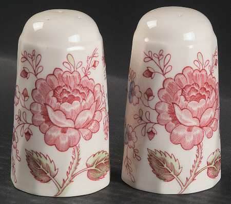 Rose Chintz Pink ("Made in England" Mark) Salt & Pepper Set