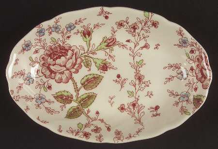 Rose Chintz Pink ("Made in England" Mark) Relish/Gravy Underplate