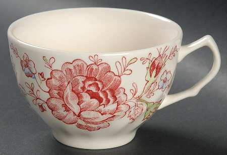 Rose Chintz Pink ("Made in England" Mark) Flat Cup