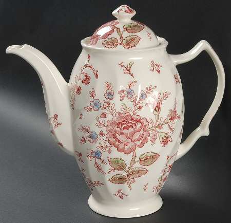 Rose Chintz Pink ("Made in England" Mark) Coffee Pot & Lid