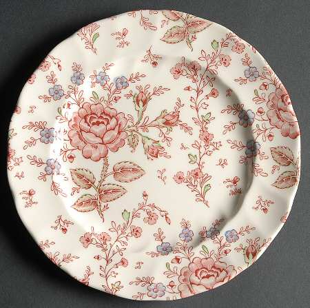 Rose Chintz Pink ("Made in England" Mark) Luncheon Plate