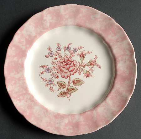 Rose Chintz Pink ("Made in England" Mark) Accent Salad Plate