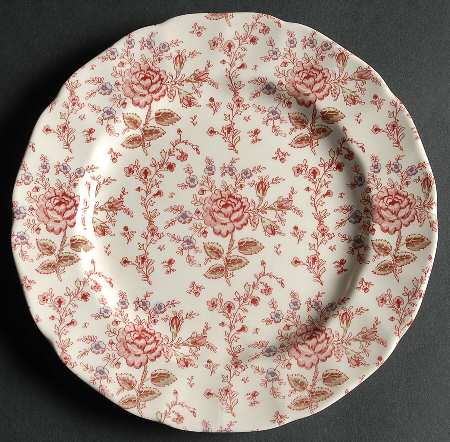 Rose Chintz Pink ("Made in England" Mark) Accent Salad Plate