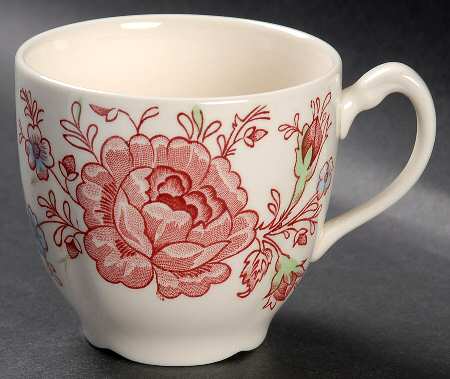 Rose Chintz Pink ("Made in England" Mark) Flat Cup