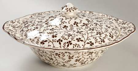 Susanna Brown Round Covered Vegetable