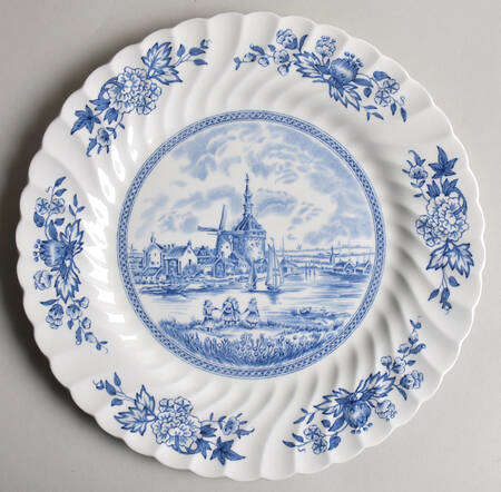 Tulip Time Blue (White Background) by Johnson Brothers