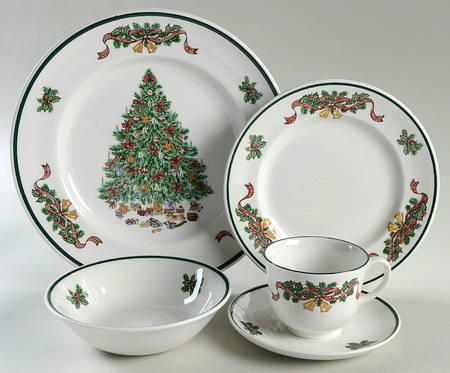 Victorian Christmas ("Made in England") 40 Piece Estate Set