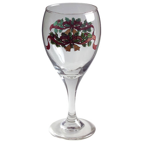 Victorian Christmas ("Made in England") 12 Oz Glassware Goblet