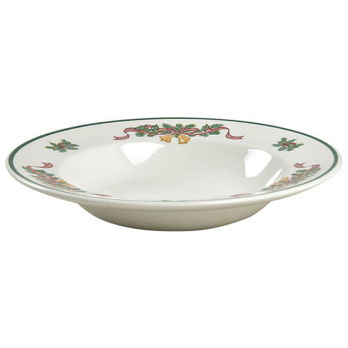 Victorian Christmas ("Made in England") Rim Soup Bowl