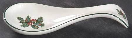 Victorian Christmas ("Made in England") Spoon Rest/Holder (Holds 1 Spoon)