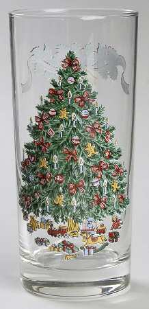 Victorian Christmas ("Made in England") 14 Oz Glassware Tumbler