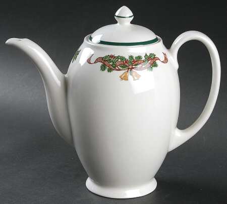 Victorian Christmas ("Made in England") Coffee Pot & Lid