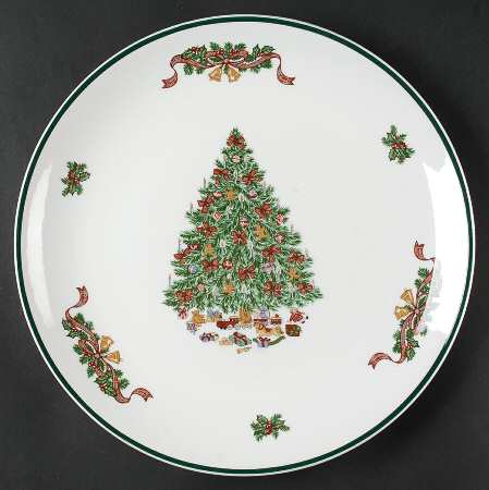 Victorian Christmas ("Made in England") Cake Plate