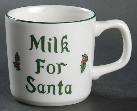 Victorian Christmas ("Made in England") Milk for Santa Mug