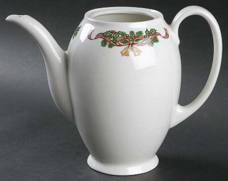 Victorian Christmas ("Made in England") Coffee Pot No Lid