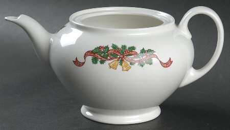 Victorian Christmas ("Made in England") Teapot No Lid