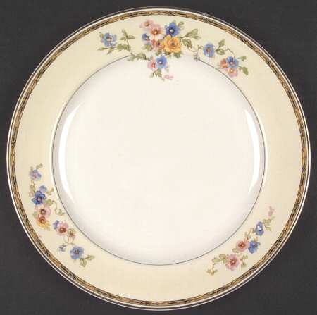 Watteau (Tan Scrolls &amp; Dots Border) by Johnson Brothers