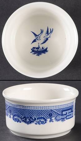 Willow Blue (Made in England, Earthenware, Newer) Ramekin