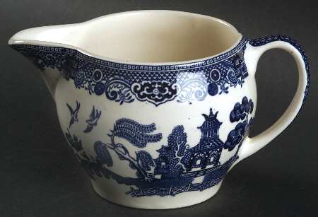 Willow Blue (Made in England, Earthenware, Newer) Creamer