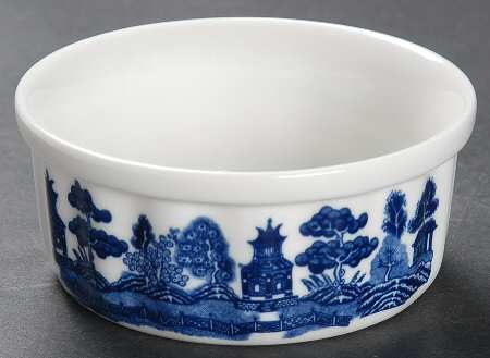 Willow Blue (Made in England, Earthenware, Newer) Ramekin