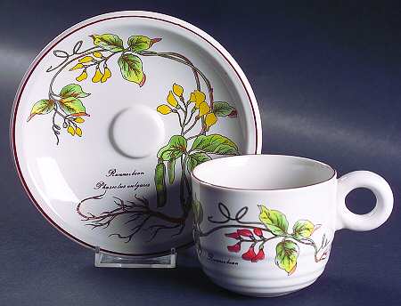 Botanical Garden Flat Cup & Saucer Set
