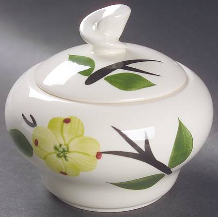 Dixie Dogwood Sugar Bowl & Lid