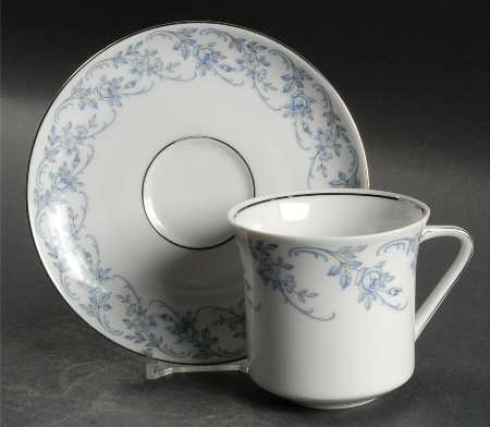 Blue Danube Flat Cup & Saucer Set
