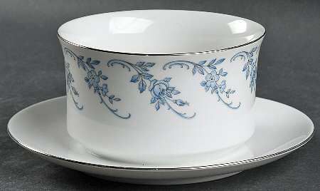 Blue Danube Gravy Boat with Attached Underplate