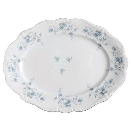 Blue Garland (Bavaria Backstamp) 14" Oval Serving Platter