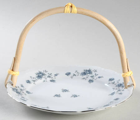 Blue Garland (Bavaria Backstamp) 5 3/8"-5 5/8" Bamboo Handled Serving Plate  HC