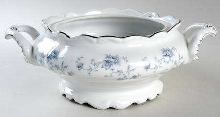 Blue Garland (Bavaria Backstamp) Round Vegetable No Lid