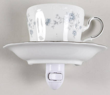 Blue Garland (Bavaria Backstamp) 4 3/8"-4 5/8" Night Light/Cup & Saucer HC