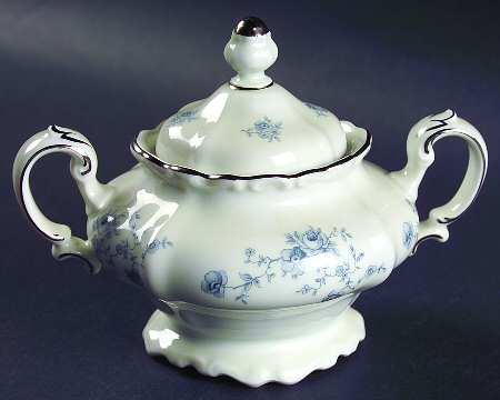 Blue Garland (Bavaria Backstamp) Sugar Bowl & Lid